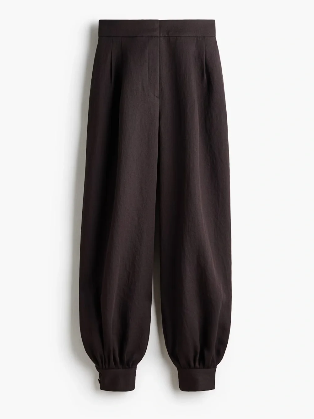 BALLOON-LEG TWILL PANTS